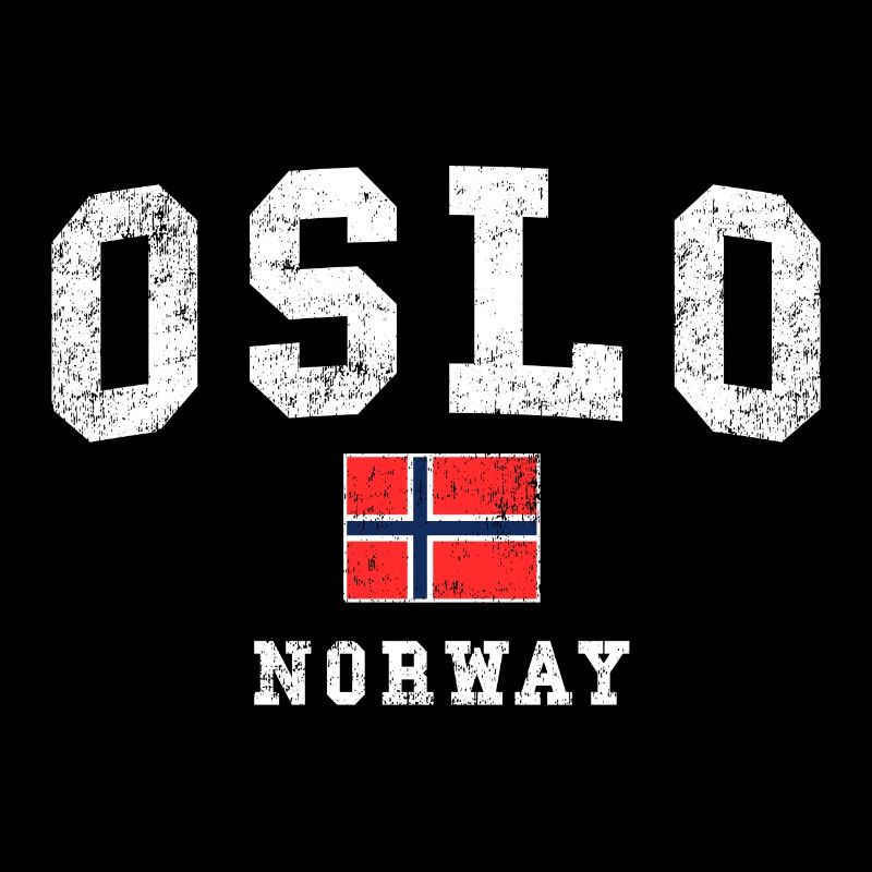 Oslo Norway Flag Vintage