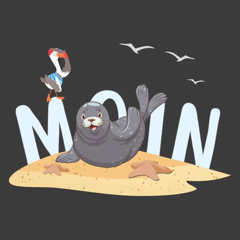 Moin Robbe Möwe Strand