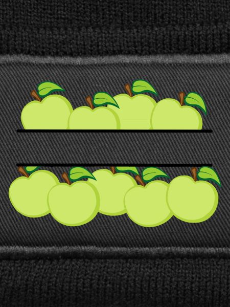 Äpfelfahne mit grünem Apfel