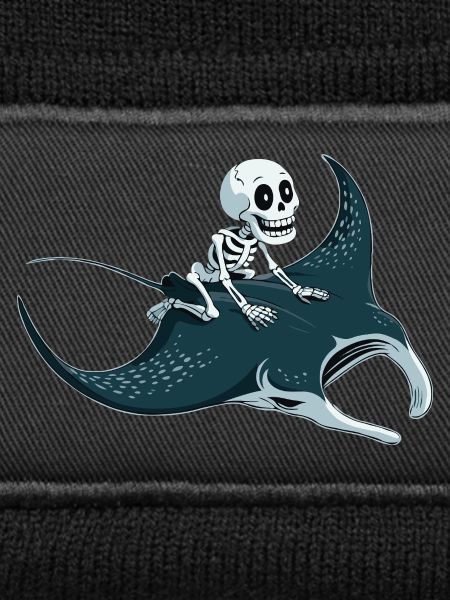 Skeleton on manta ray