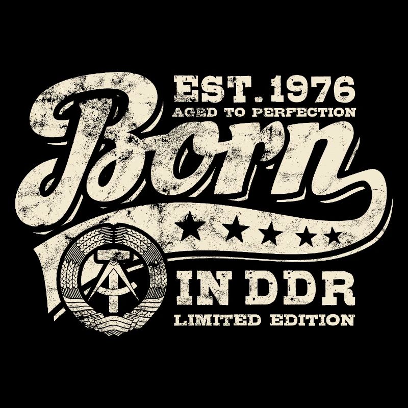 Born in DDR 1976 - Geburtstag - Ossi Geschenk