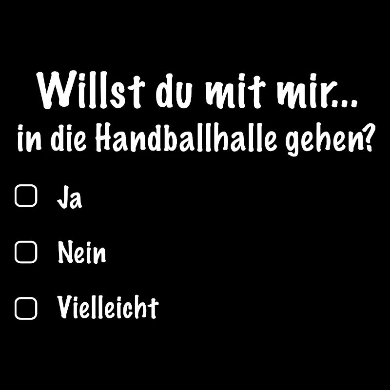 Handballdate Spruch Einladung (Weiß)
