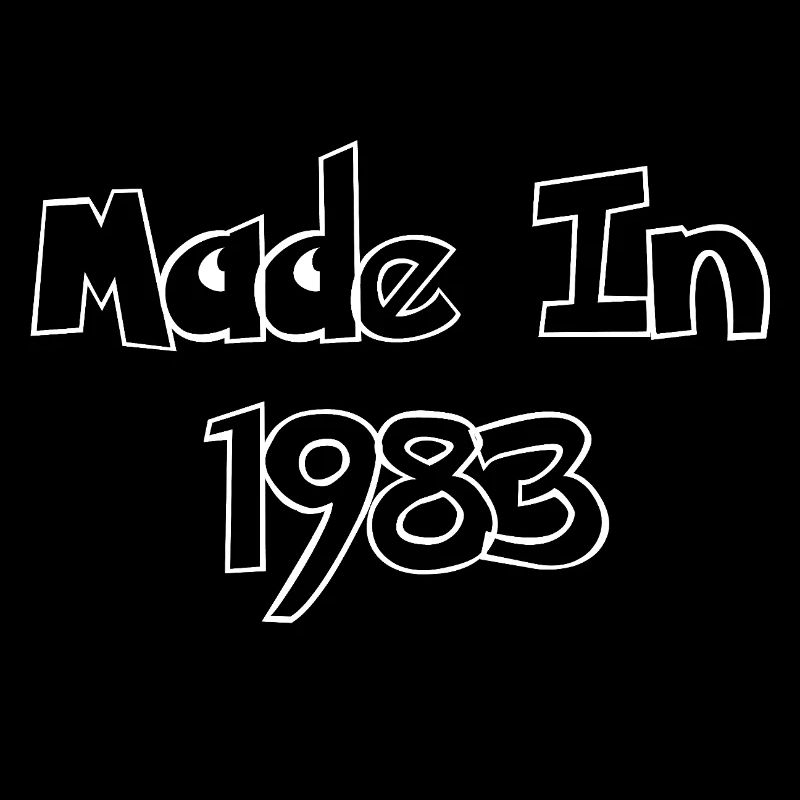 Made In 1983 Retro Typography