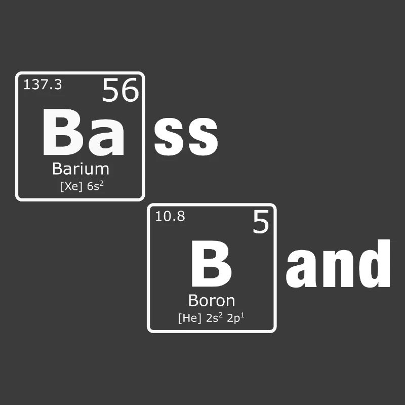 Bass Band Periodic Table PSE Elements Nerd