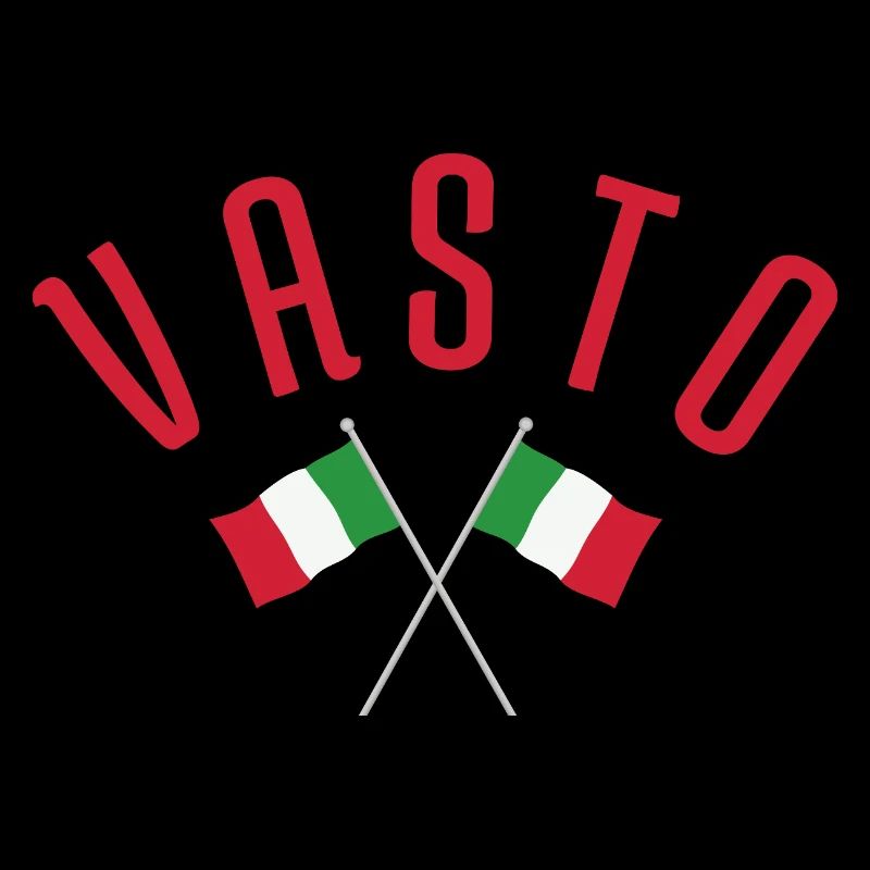 Vasto Crossed Italian Flags