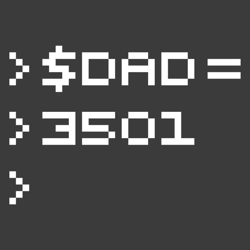 DAD 8-Bit Code Nerd Pixel Terminal Retro