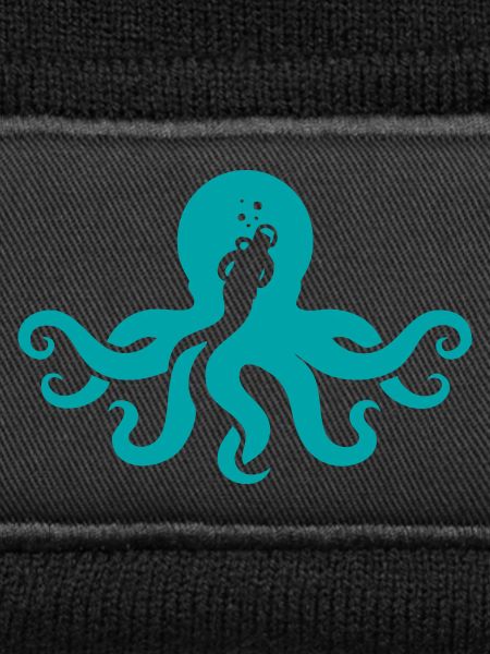 Turquoise Octopus Silhouette