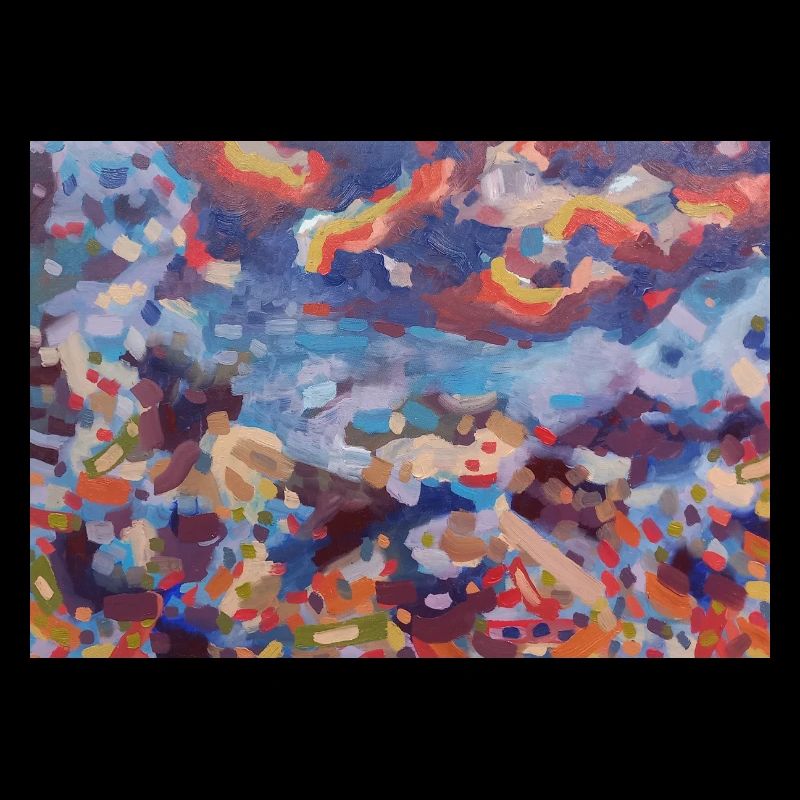 Abstraction colorée en mosaïque