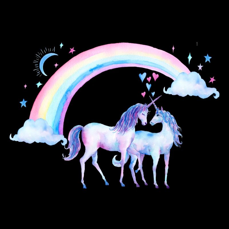 Einhorn Pärchen verliebt