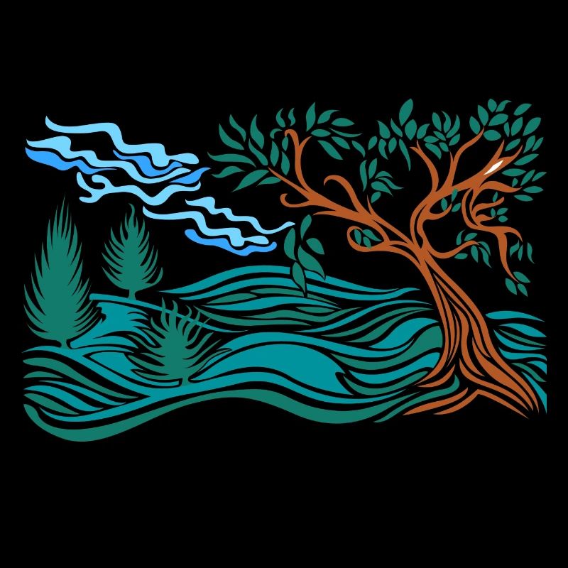 tree in the hills