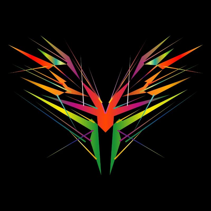 farbenfrohe abstrakte Flügel Form