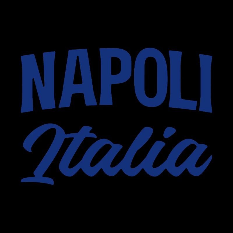 Napoli Italia Script in Blue