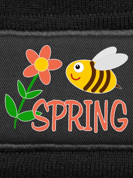 Spring motif with bee