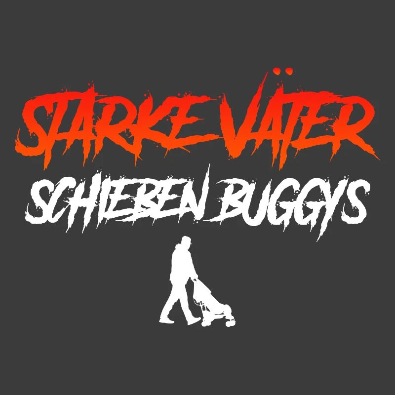 Vaterschaft STARKE MÄNNER SCHIEBEN BUGGYS