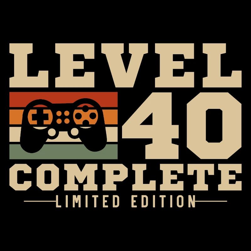40 Anniversaire Niveau 40 Complet 40 Ans Rétro