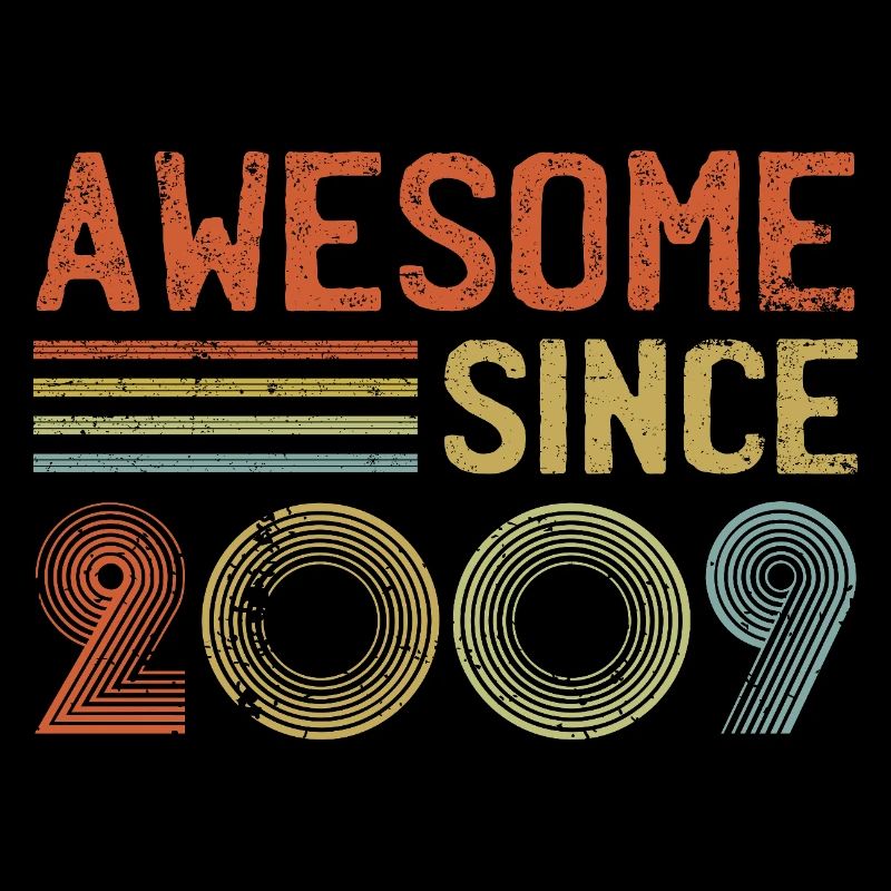 Retro 2009 Celebration Typography