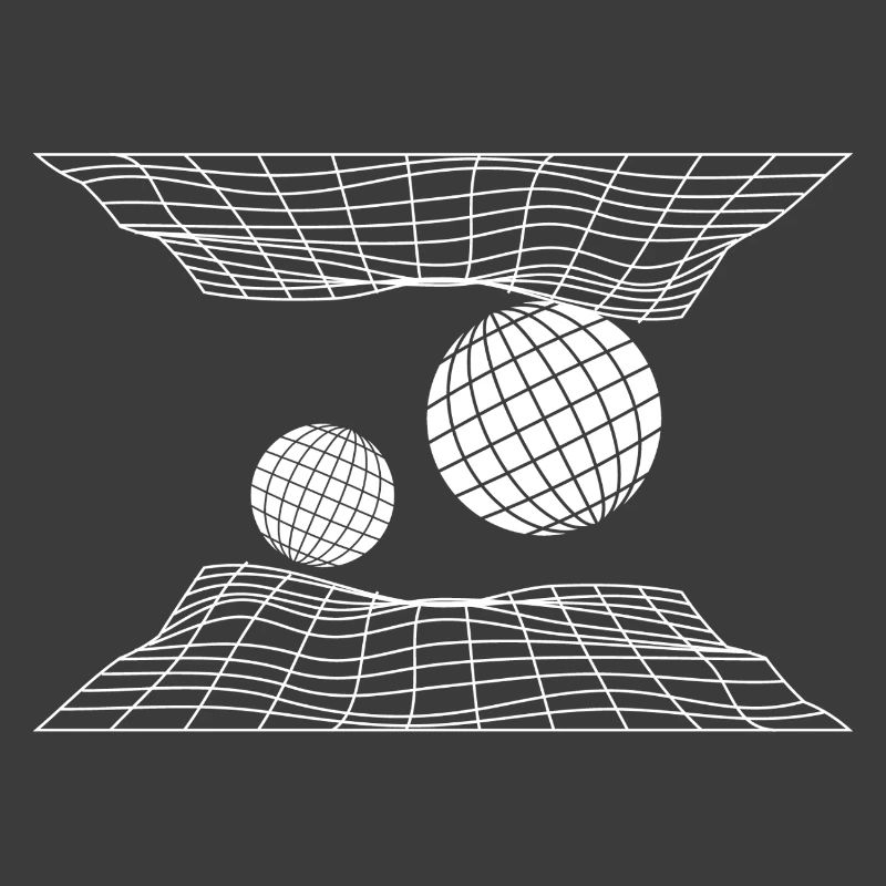 Futuristic Grid Space Spheres Design