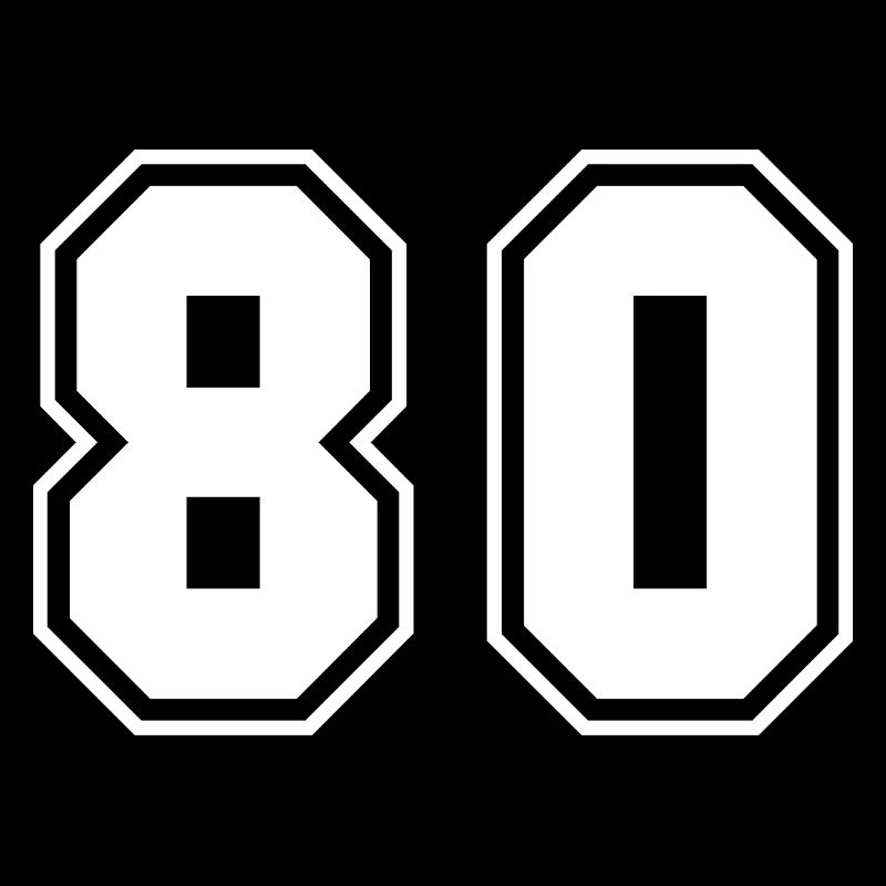 Numéros de Hockey Design Noir Blanc 80