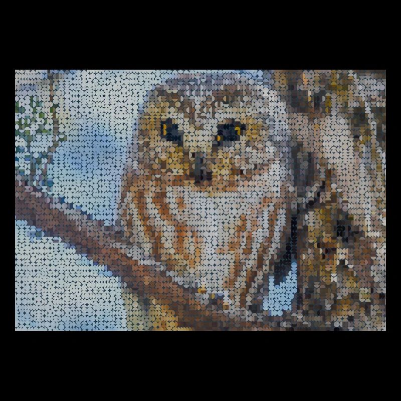 Nächtliche Eulen-Mosaik