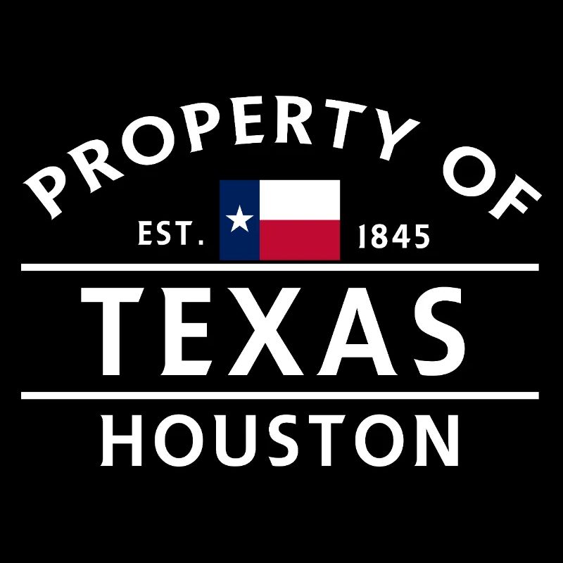 Propriété du Texas Houston Vintage Logo