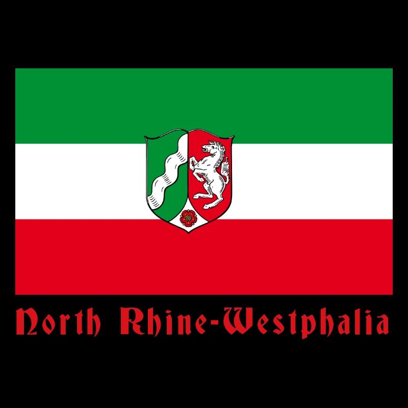 NRW Flagge mit Wappen