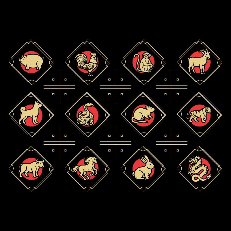 Chinesisches Neujahr Chinesisches Tierzeichen
