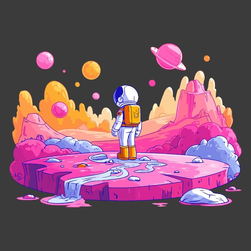 Neon Planet Astronaut