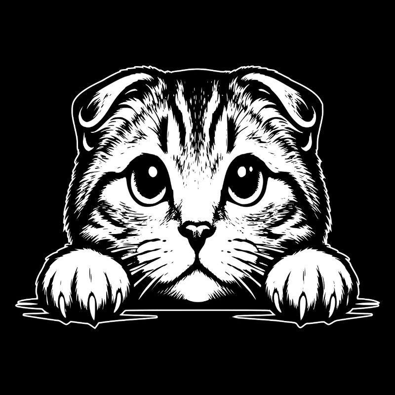 Chat écossais aux oreilles pliées avec pattes