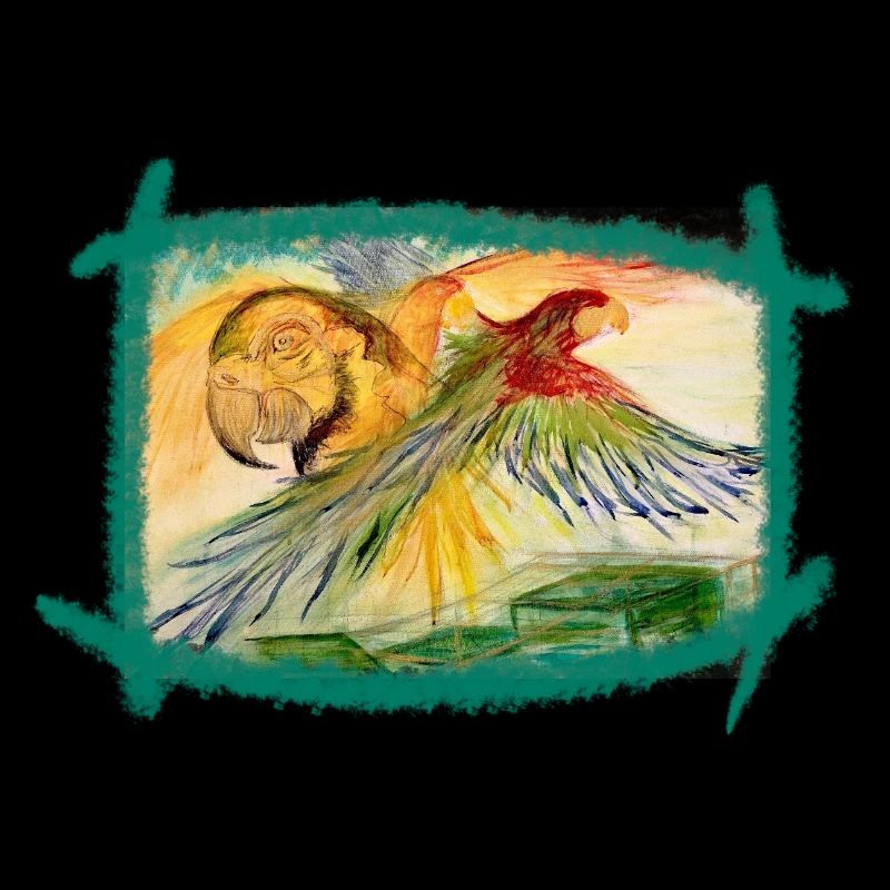 Aras au-dessus de la forêt tropicale