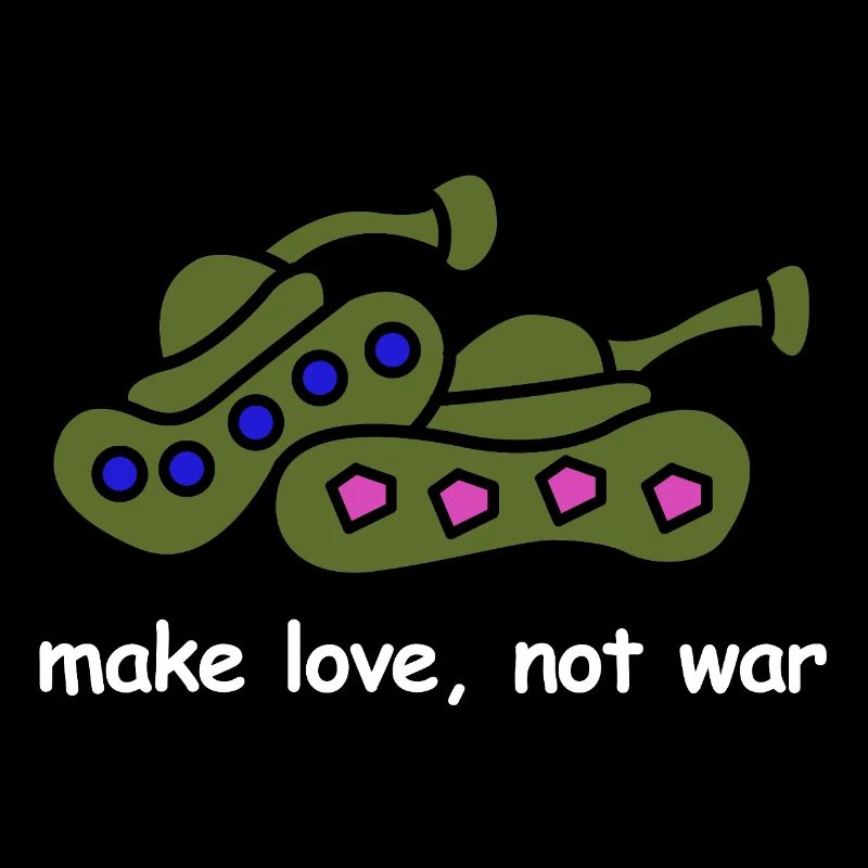 Make Love, Not War | Peace, Cartoon