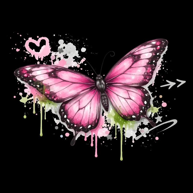 Art de rue graffiti papillon