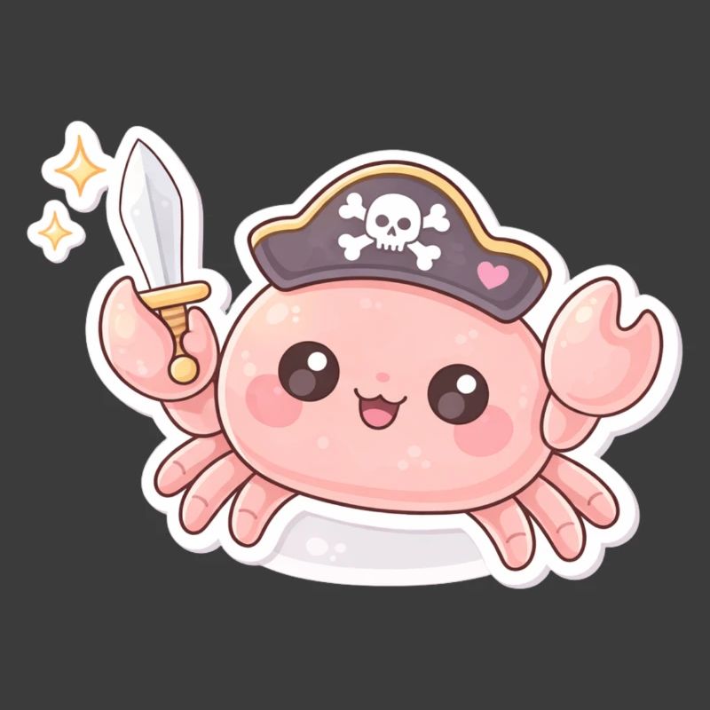 Crabe pirate avec épée