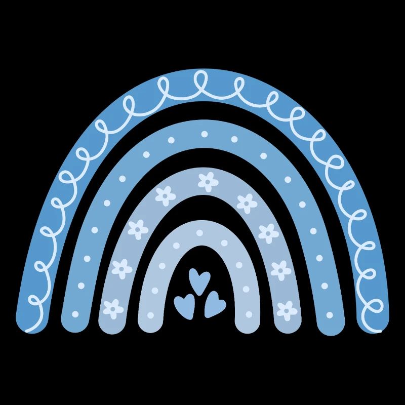 Boho Regenbogen blau