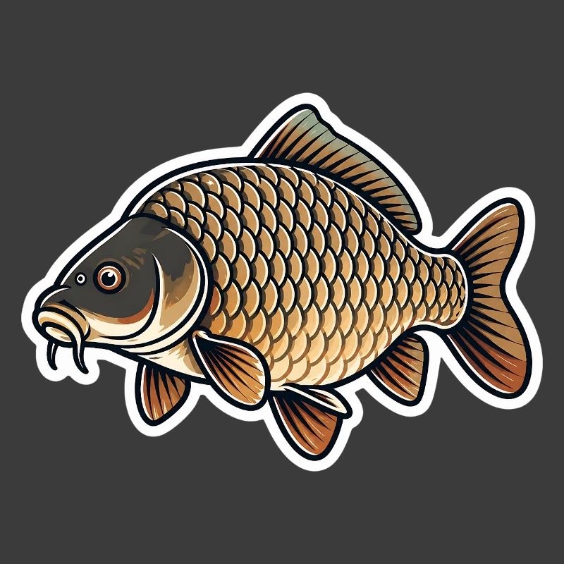 Conception minimaliste de pêche à la carpe Style de pêcheur propre