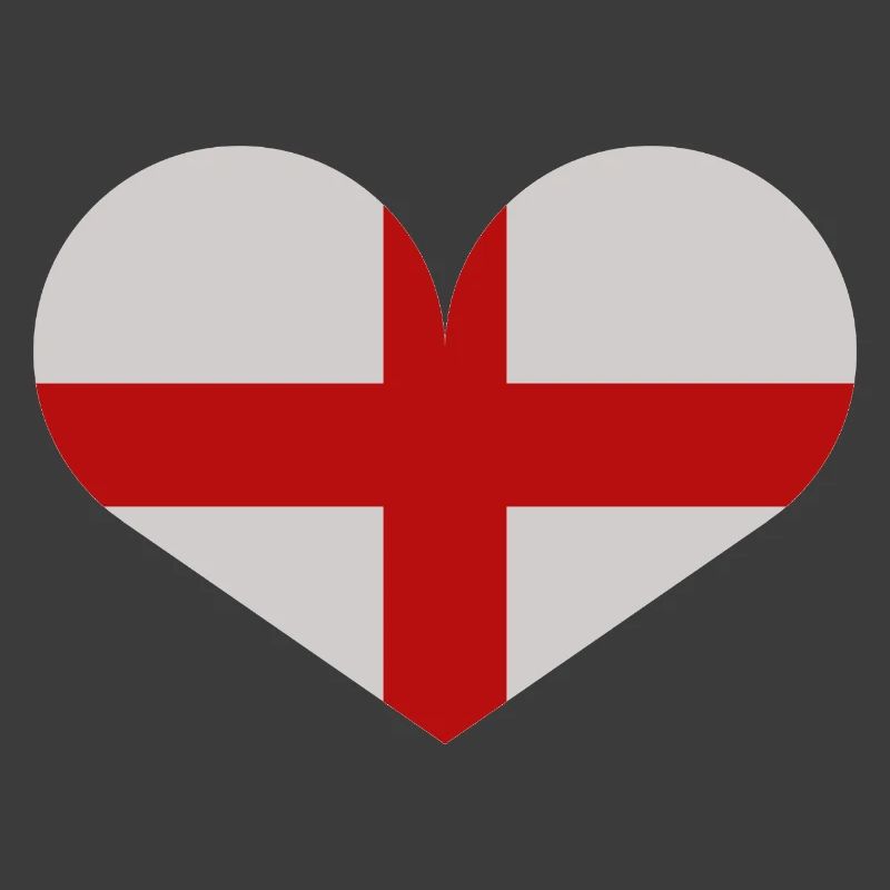 Drapeau anglais en forme de cœur
