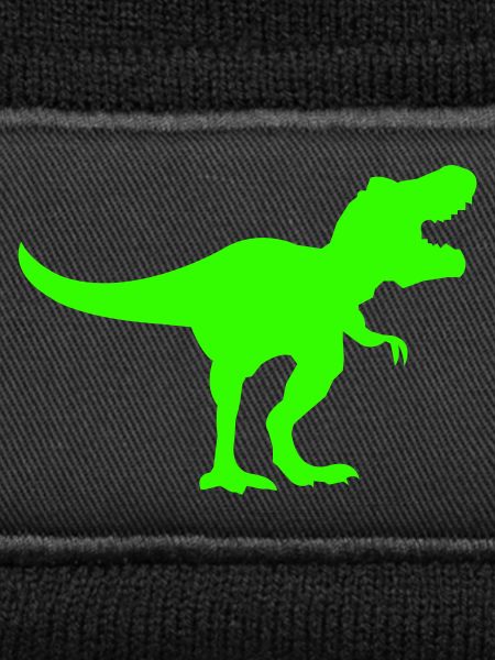 Green Dino Rex Silhouette