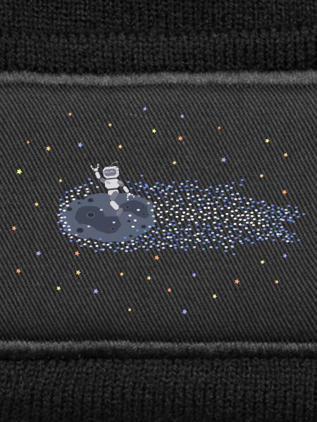 Roboter auf Meteoroid