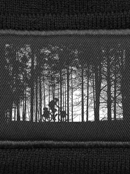 Waldpfad Silhouette: Fahrrad