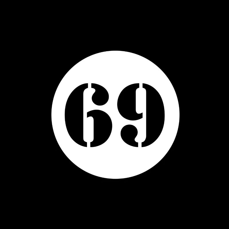 NUMMER 69 Neunundsechzig Geburtstag Geschenk