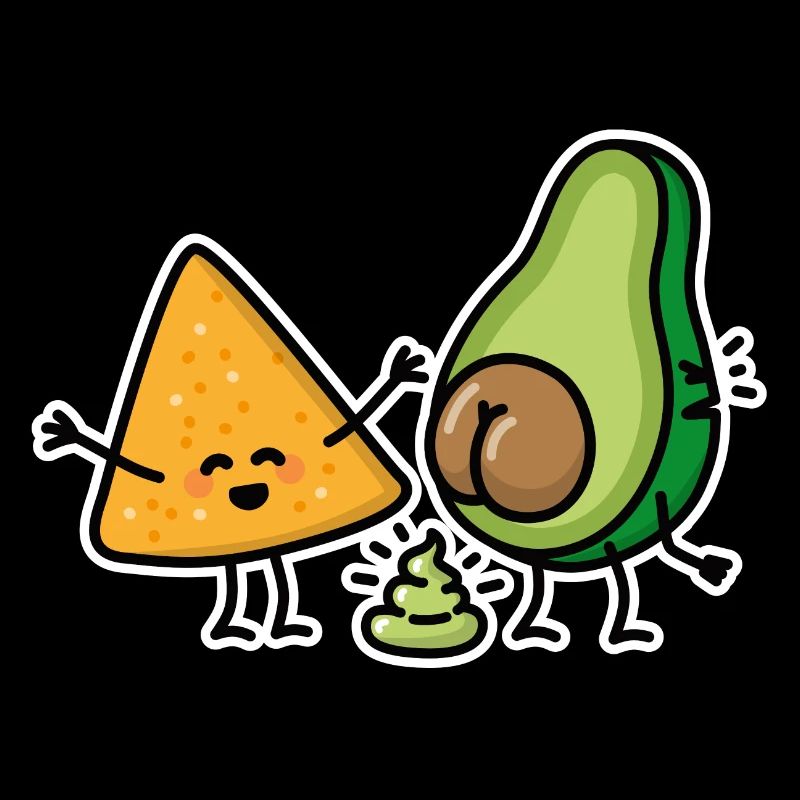 Avocado turd Tortilla chips guacamole shit vegan