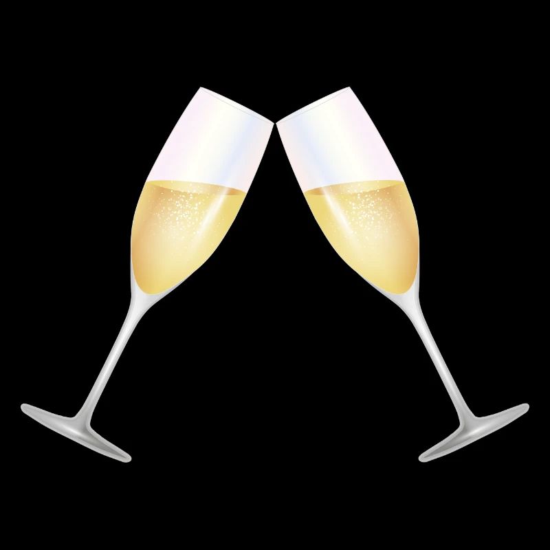 Deux coupes de remplies de vin mousseux