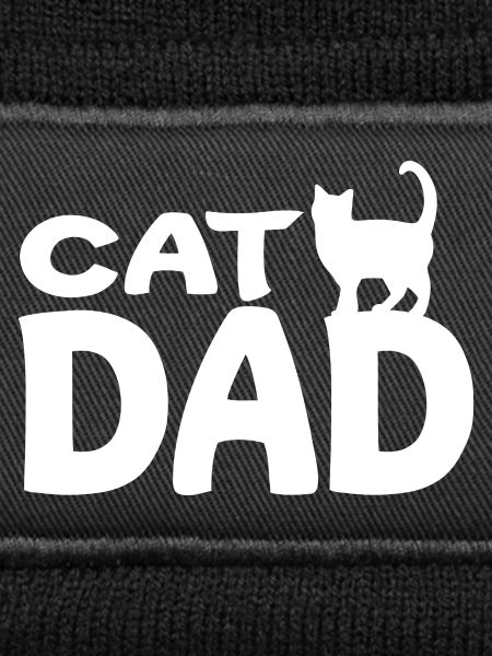 Daddy Cat Silhouette White