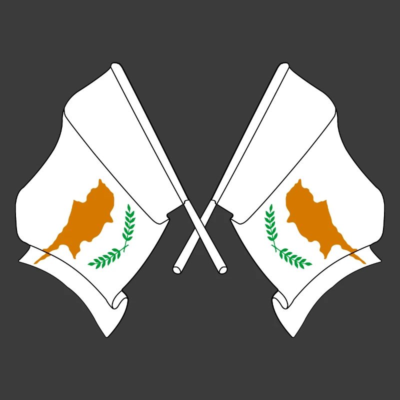 Two flags Cyprus