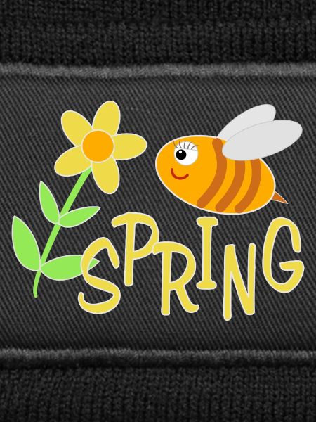Fröhliche Bienchen mit Blumenmotiv