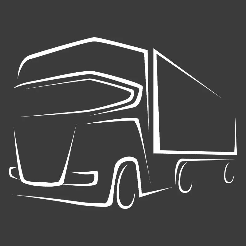 Chauffeur de camion - Dessin de conception de camion