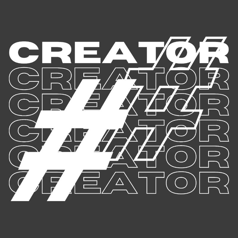 Creator Hashtag Typography