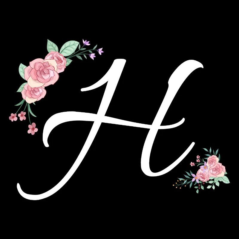 Lettre h fleurs