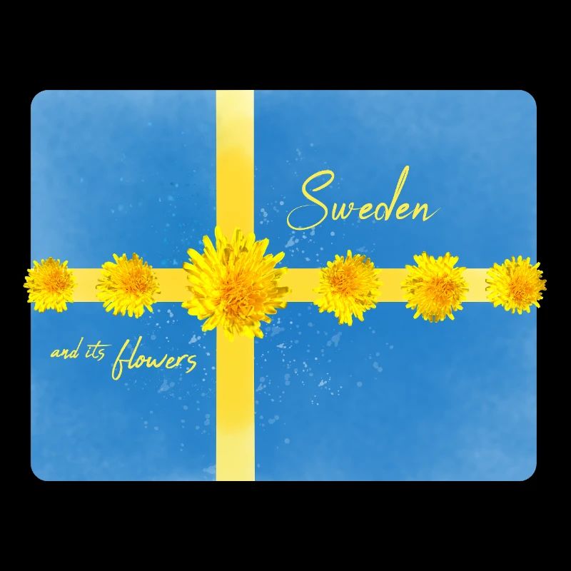 Suède Fleurs Suède Drapeau