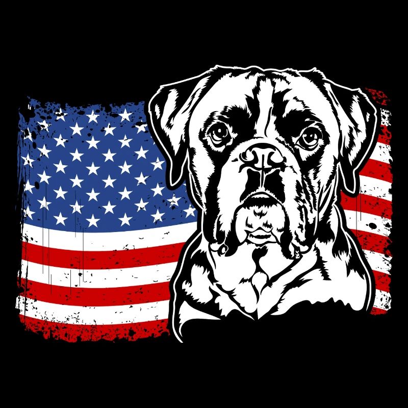Boxer US Amérique Drapeau Chiens Chien Wilsigns