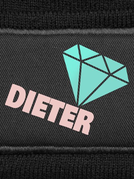 Funkelnder Diamant mit Dieter